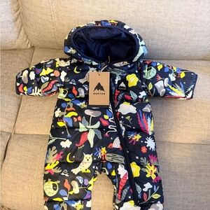 Burton Navy Multicolor Kids Puffer One-Piece